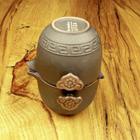 Kleines Tee Keramik Reiseset für eine chinesische Teezeremonie mit Gaiwan - Evergreen Teashop