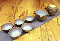 Kleines Tee Keramik Reiseset für eine chinesische Teezeremonie mit Gaiwan - Evergreen Teashop