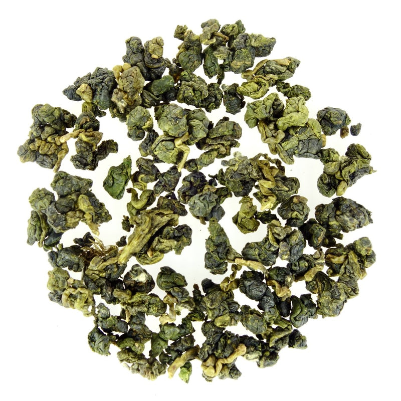 gerollte Teeblätter Xiding Alishan Oolong Tee aus Taiwan - Evergreen Teashop