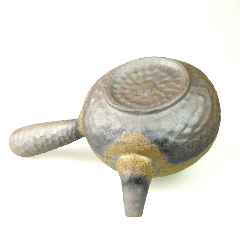 Japanische Kyusu Ton-Teekanne, Ansicht von Unten